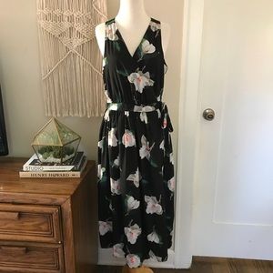 Banana Republic Floral Wrap Midi Dress